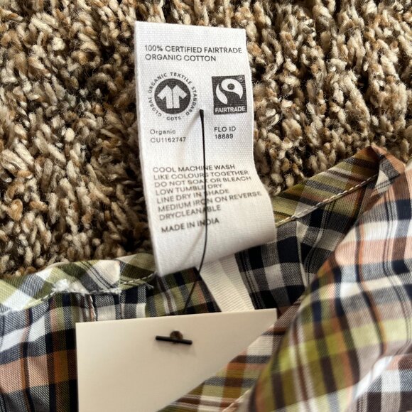 Kowtow Frances Top Vista Check NWT - Picture 5 of 5